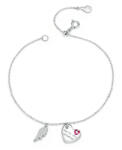 BeSpecial Bratara argint reglabila cu aripa de Inger Protector si inimioara (BST0085)