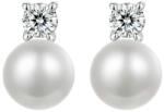 BeSpecial Cercei argint cu perle naturale si moissanite (EZT0703)