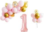 IDei Aranjament petrecere, set 31 baloane, Cifra 1, folie si latex (BSM063230)