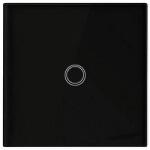 Masterled Intrerupator Smart RF, panou sticla securizata, 1 buton tactil iluminat, control telecomanda, negru (SETLVT2819)