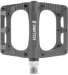 SWITCH BMX/VTT platform pedál lejtmenethez, freeride, alu CNC, szürke, 9/16 menettel, tüskékkel (pár), 100x90 mm SWITCH Bicikli alkatrészek Kerékpár alkatrészek Kerékpár pedálok