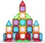 Procart Set constructii magnetic cu 45 piese, multicolor, Magnetic Tiles, castel 3D (428179) Jucarii de constructii magnetice