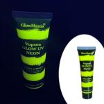 GlowMania Vopsea glow UV galben neon pentru body painting, cantitate 25 ml, pe baza de apa (GP25Y)