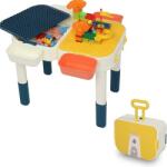 Procart Masuta multifunctionala, doua suprafete, compatibila Lego, activitati si cuburi constructii, pliabila, 57x59x45 cm (496353)