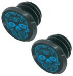 SWITCH kormányvég dugó MTB-hez, Skull fekete-kék (2 db/bliszter) SWITCH Kormányok és tartozékaik Kormányvégek