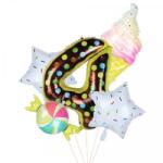 IDei Balon folie gigant cifra 4, inaltime 80 cm, decor baloane party candy, gogoasa, inghetata (063261)