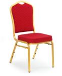 Halmar Scaun tapitat de living, Halmar K66S, clasic, cadru metal, 45x48x93cm, rosu si auriu (V-CH-K/66-KR-BORDOWY)