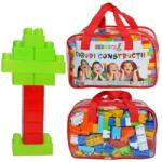 Procart Set cuburi construit, 160 piese plastic, roti, geanta depozitare (JOC25794)