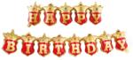 IDei Set baloane party, ghirlanda Happy Birthday, rosu auriu (BSM063877)