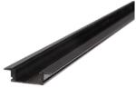 masterLED Profil aluminiu anodizat, montare banda LED 12 mm, lungime 2 metri, negru (LVT0454)