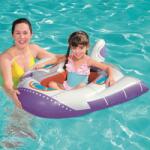 Bestway Saltea gonflabila pentru copii, forma nava spatiala, 104x99 cm, multicolor (HC520557-1)