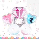 IDei Kit 5 baloane decor petrecere inel de logodna, folie aluminiu, 45 cm (BSM076055)