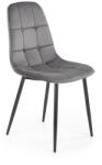 Halmar Scaun cu design modern Aria, matlasat cu catifea, baza otel, inaltime 87 cm, gri (V-CH-K/417-KR-POPIELATY)