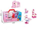PITT Gentuta cuburi roz, diverse constructii, copii 3 ani+ (PIT840900)