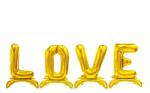 IDei Set baloane LOVE, inaltime 80 cm, folie metalizata aurie (BSM062145)