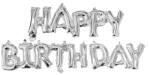 IDei Set baloane folie metalizata, Happy Birthday, argintiu (BSM062471)