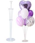 Procart Stand aranjament 7 baloane, inaltime 70 cm, transparent (540447)