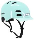 NEWTON CITY V4 55-58 zöld pasztell felnőtt kerékpáros sisak, In-Mold technológiával, integrált világítással, napellenzővel és zárral (dobozban) NEWTON Bicikli alkatrészek Kerékpáros ruházat Kerékpáros sisako