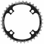 Specialites Ta CHINOOK MTB lánctányér 4 karos, 104 mm, tripla, 36 fog, középső, fekete alumínium, 8-9 sebesség SPECIALITES TA Bicikli alkatrészek Kerékpár alkatrészek Kerékpár lánctányérok