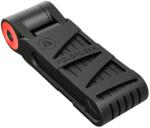 SEATYLOCK FOREVER 90 cm fekete-piros, összecsukható kerékpárzár kulccsal, kés típusú, FUB 2 csillagos minősítés SEATYLOCK Bicikli alkatrészek Kerékpáros kiegészítők Biciklizárak
