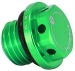 Krm Pro Ride olajbetöltő kupak Minarelli 50 AM6, Beta 50 RR, Rieju 50 MRT, Sherco 50 SM-R, SE-R, zöld CNC alumínium KRM PRO RIDE Motor alkatrészek Olajfilterek, olajpumpák