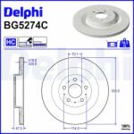 DELPHI Brzdový kotúč DELPHI BG5274C (BG5274C)