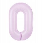 PartyPal Fólia lufi Szám 0 Lila 100cm nagy héliumos lufi