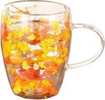 CupHup Стъклена термо чаша CupHup Passion Flower, Двойно дъно, Vita Verre (02-20)