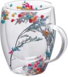 CupHup Стъклена термо чаша CupHup Lava Raw с двойно дъно, Happiness (02-21)