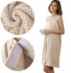  Pareo Mikroszálas Szaunatörölköző 140x85 CM Bézs Nagy, Gumis, Gyorsan Száradó (RECZNIK1)