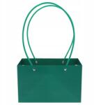 Trend-Deco Papír virágos kézitáska ajándék fedél palack táska zöld