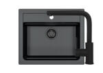 Alveus Pachet Atrox 30 si baterie Zeos All Black (3010548) Chiuveta