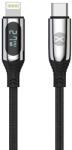 Forever LCD кабел USB-C - Lightning, 27W, 1.0 м, черен - Forever