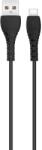 XO Кабел XO NB-Q165, USB - USB-C, 1.0m, 3A , черен