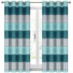 Flying Függöny Kék-Szürke-Tengeri csíkos átvezető modern design 145x250 (GF3-3V+27RU+25A)