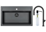 Alveus Pachet Atrox 40, Swan All Black si dozator (3010777) Chiuveta