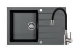 Alveus Pachet Cadit 20 si baterie Flexa negru satin (3010450) Chiuveta
