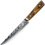 HARAHU Cuțit de bucătărie damasc YU-37492 - Utility / Maro KP37492