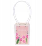 Trend-Deco Papír virágos ajándéktasak nyomott mintával 34x16x11 cm