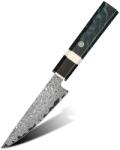 HARAHU Cuțit de bucătărie damasc ZE-37473 - Paring / Verde / Negru KP37473