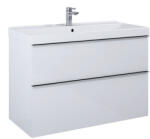 AREZZO design design Monterey 100 cm-es alsószekrény 2 fiókkal Mf. fehér színben, szifonkivágással