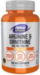 NOW NOW Arginine and Ornithine 500/250 mg, 100 Veg Capsules