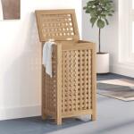 vidaXL Кош за пране, 35x25x60 см, тиково дърво масив (340760)