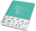 Sigel Spirálfüzet, 162x215 mm, pontrácsos, 60 lap, keményfedeles "Jolie", Sketch Book