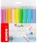Kores Színes ceruza készlet, háromszögletű "Kolores Pastel", 24 pasztell szín