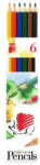 ICO Színes ceruza készlet, hatszögletű "Süni", 6 különböző szín