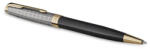 Parker Golyóstoll, 1 mm, metál fekete tolltest, arany klip "Royal Sonnet Premium", fekete
