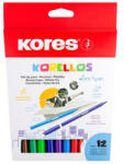 Kores Filctoll készlet, kimosható "Korellos", 12 különböző szín
