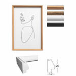  Képkeret, fa, 10x15 cm, "Silhouette", fekete