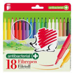 ICO Filctoll készlet, 1 mm, antibakteriális "Süni 300", 18 különböző szín